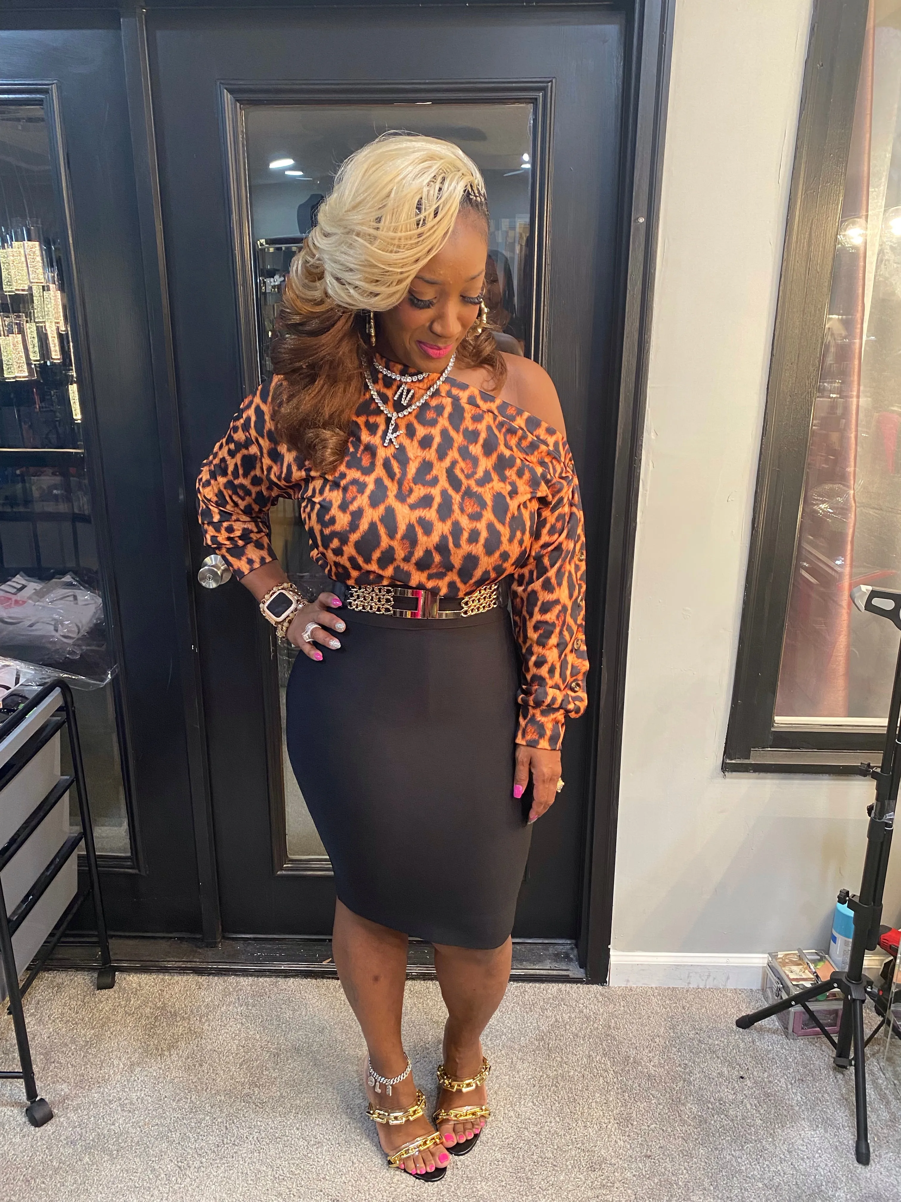 THE LUXE CLASSIC NK CHEETAH 2pc SET-NK90