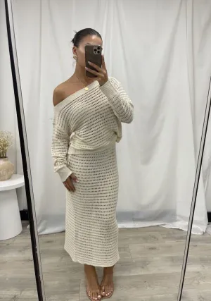 Tia Crochet knit Skirt