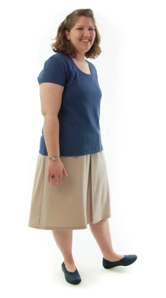 Two Pleater Culotte / Womens Plus Size