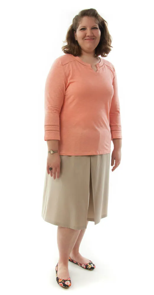 Two Pleater Culotte / Womens Plus Size