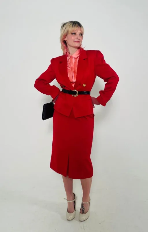 Vintage Red Windsmoor Suit