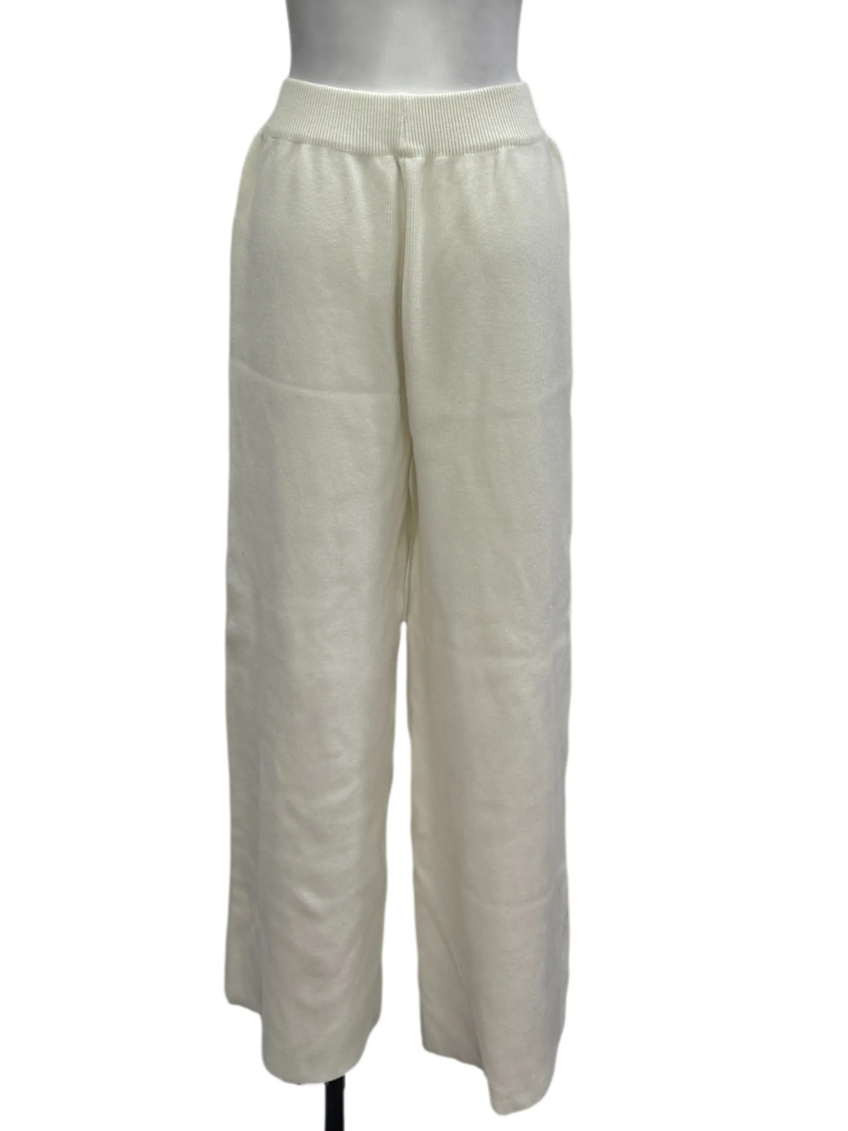 White Knitted Pants
