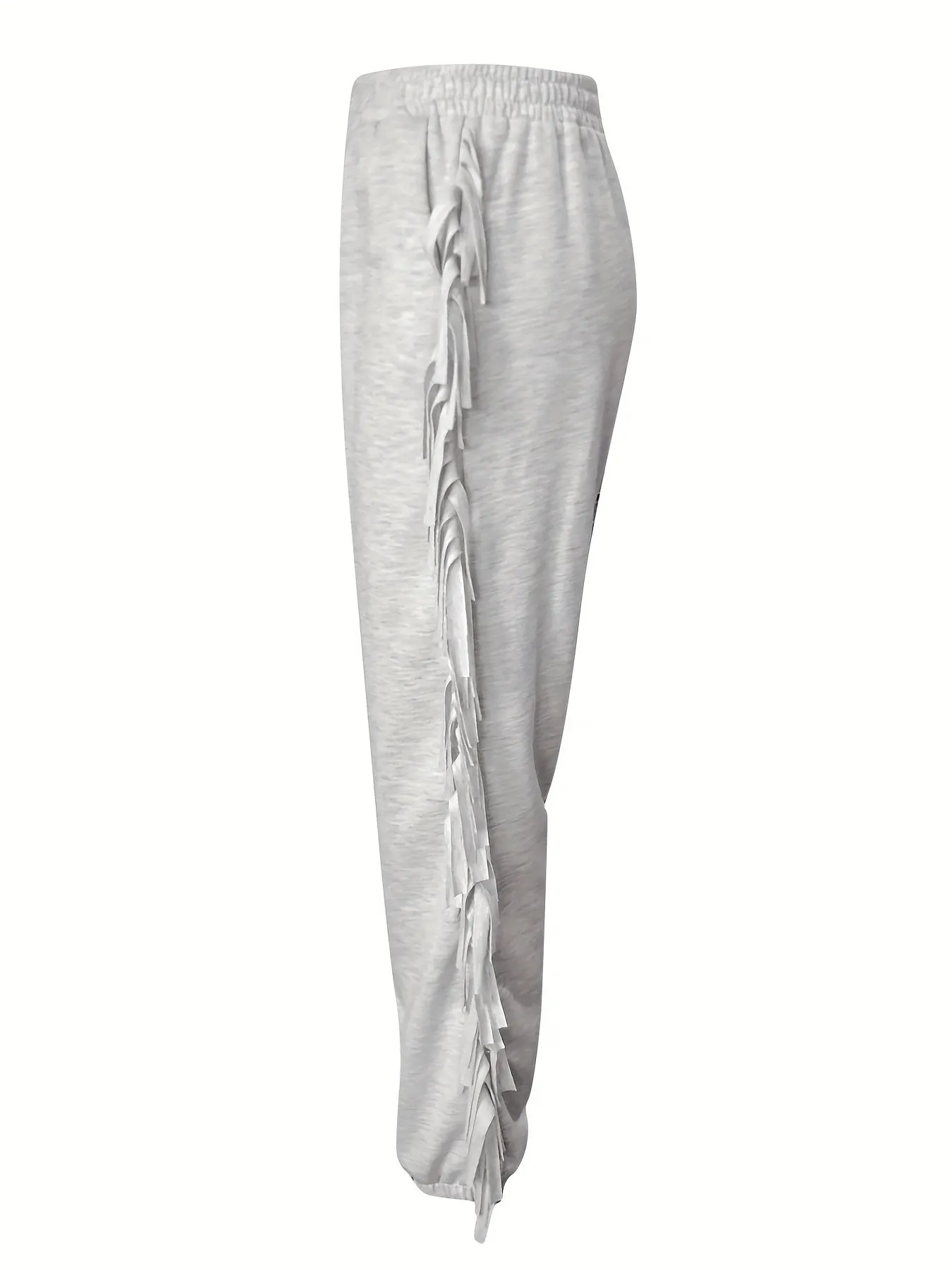 Women's  Casual Tassel  Cut  Fitted  Jogger  Pants