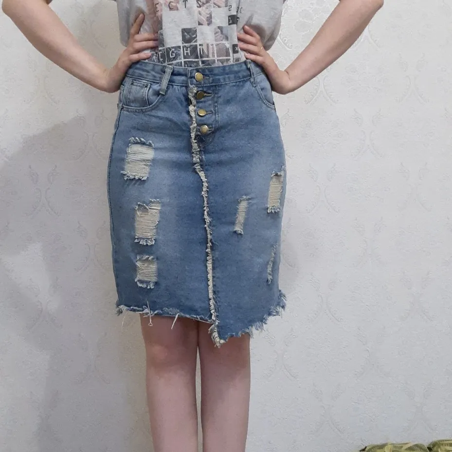 Women's Summer Casual Pencil Midi Denim Skirt