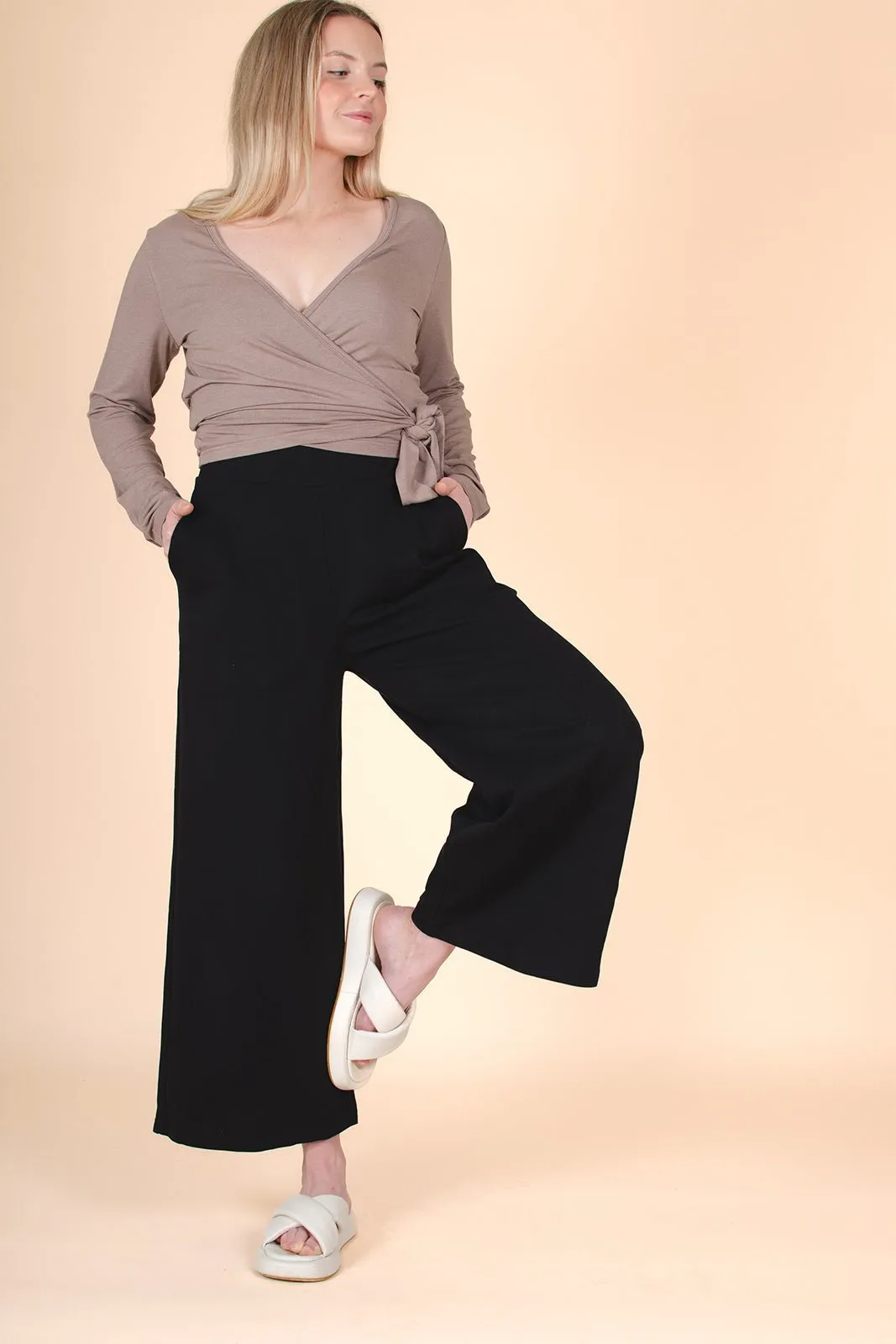Wrap Top, Taupe