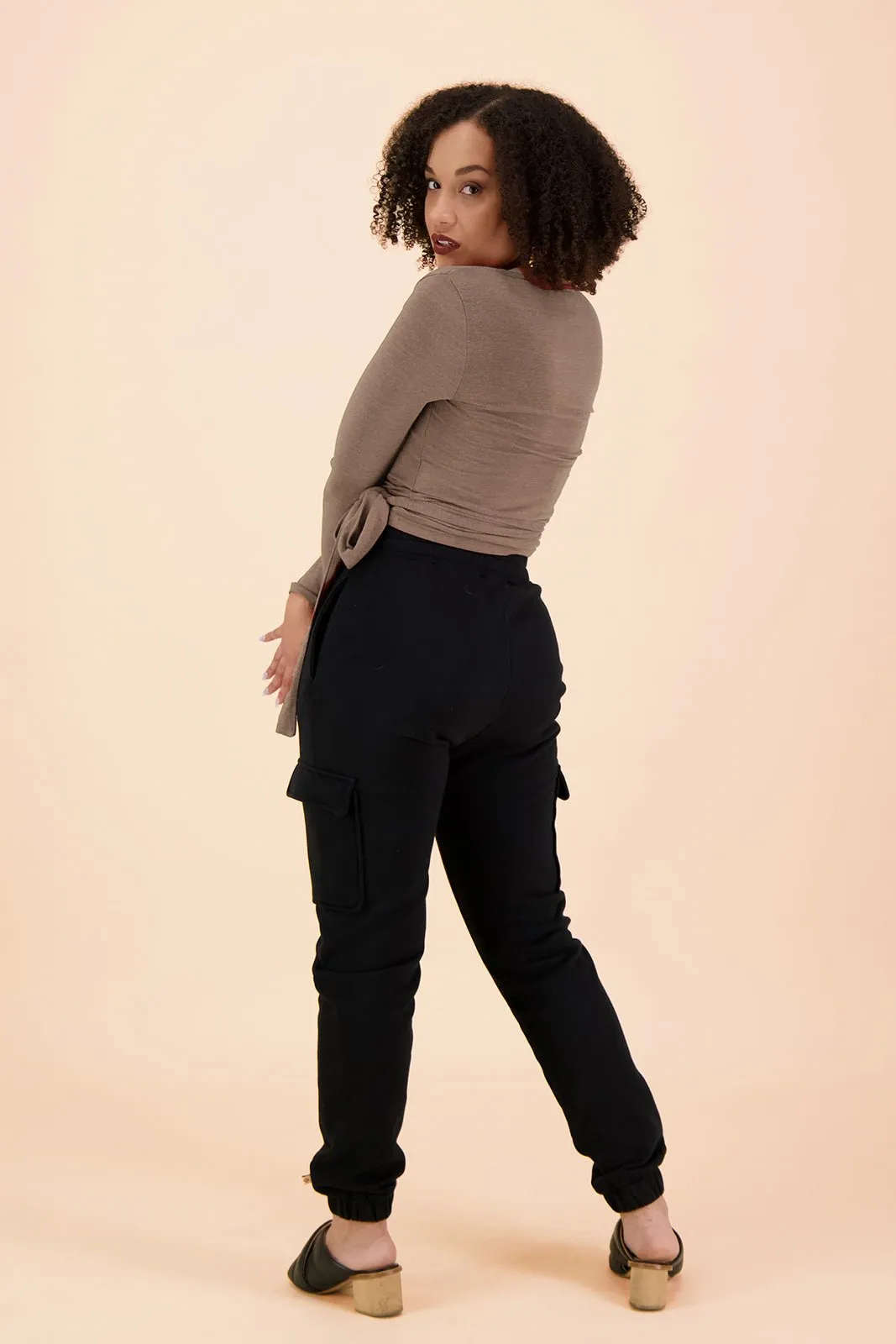 Wrap Top, Taupe